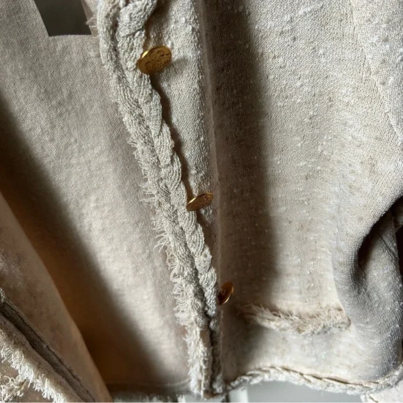 J crew Marled fringe-trim sweater lady jacket - Picture 5 of 9